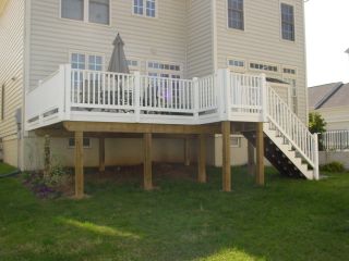 Treated framing Trex decking Endurance railing